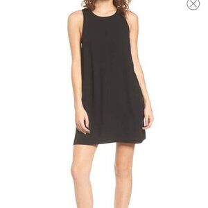 Leith Sharon Sleeveless Shift Tank Summer Dress Black Womens Sz S